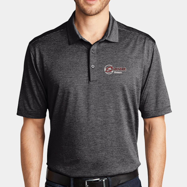 Optional Logo Embroidered - Shadow Stripe Polo Thumbnail