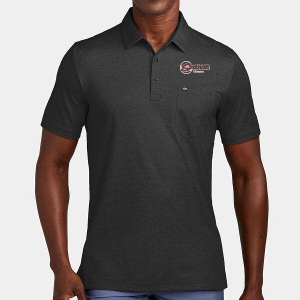 Optional Logo Embroidered - Oceanside Heather Pocket Polo Thumbnail