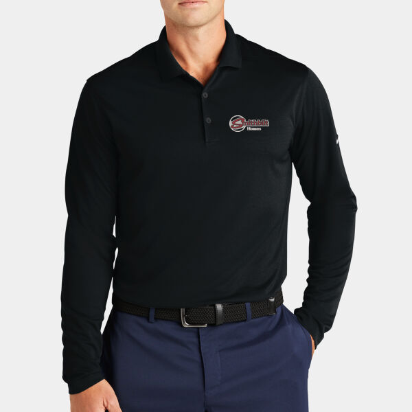Optional Logo Embroidered - Dri FIT Micro Pique 2.0 Long Sleeve Polo Thumbnail