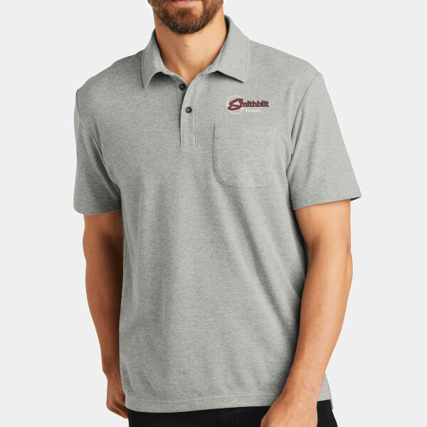 Optional Logo Embroidered - C Free ® Cotton Blend Pique Pocket Polo Thumbnail