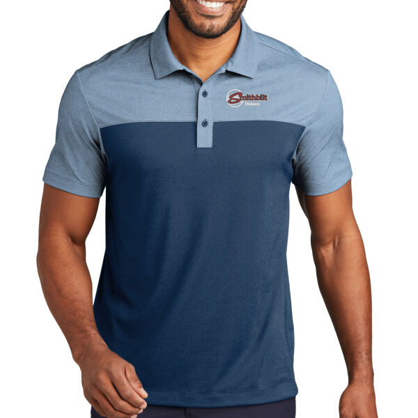 Optional Logo Embroidered - Fine Pique Blend Blocked Polo Thumbnail