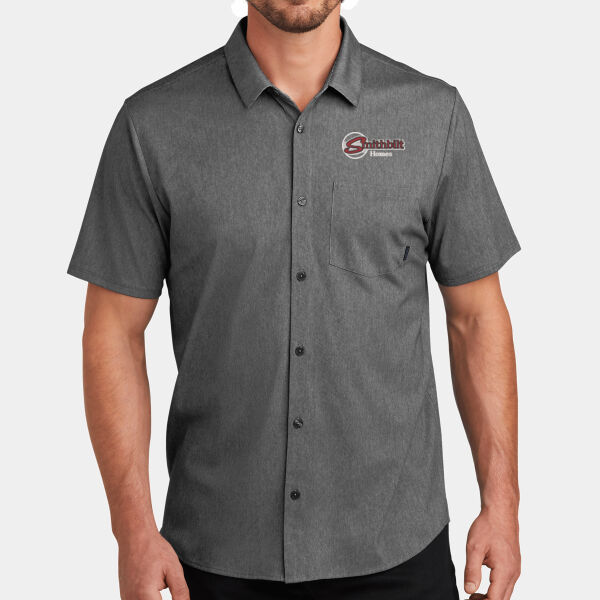 Optional Logo Embroidered - Extend Short Sleeve Button Up Thumbnail