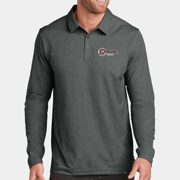 Optional Logo Embroidered - Oceanside Heather Long Sleeve Polo Thumbnail