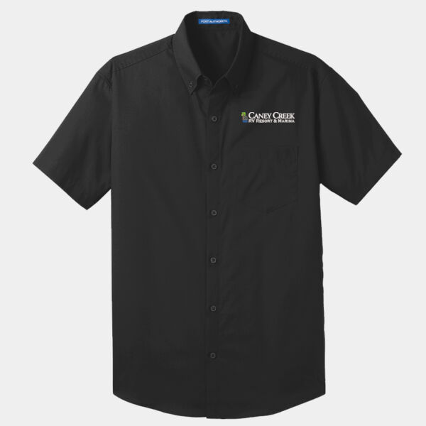 Optional Logo - Short Sleeve Carefree Poplin Shirt Thumbnail