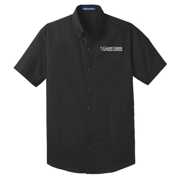 Optional Logo - Short Sleeve Carefree Poplin Shirt Thumbnail