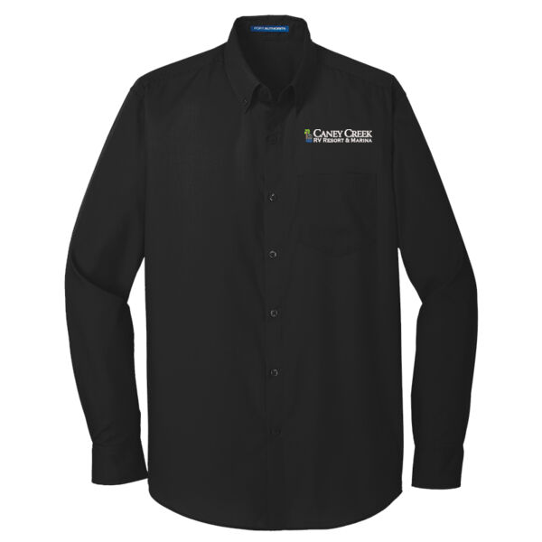 Optional Logo - Tall Long Sleeve Carefree Poplin Shirt Thumbnail