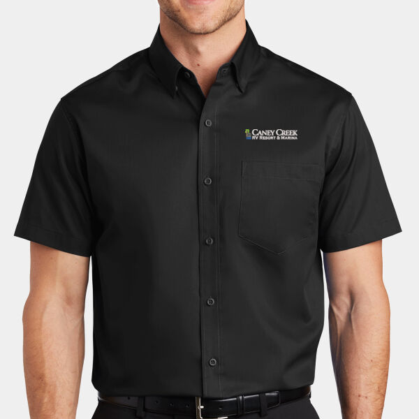 Optional Logo - Short Sleeve SuperPro Twill Shirt Thumbnail