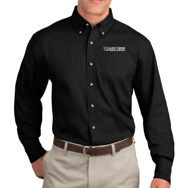 Optional Logo - Long Sleeve Twill Shirt Thumbnail