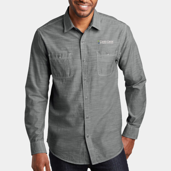 Optional Logo - Slub Chambray Shirt Thumbnail