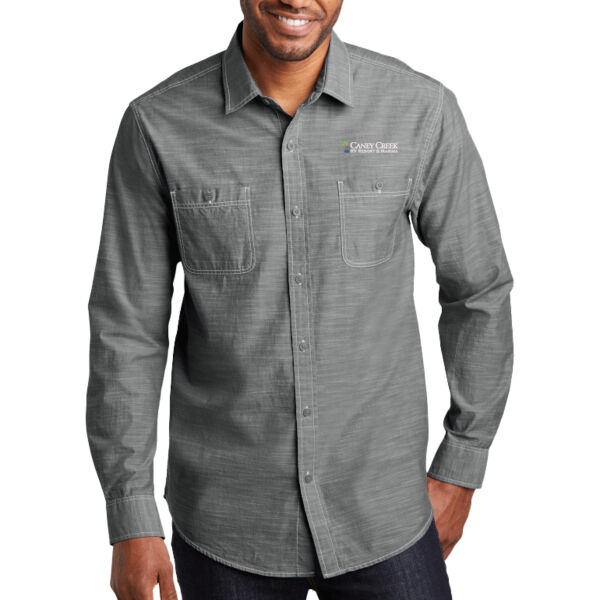 Optional Logo - Slub Chambray Shirt Thumbnail