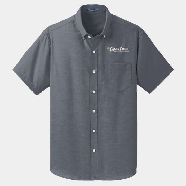 Optional Logo - Short Sleeve SuperPro ™ Oxford Shirt Thumbnail