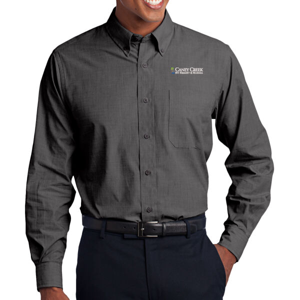 Optional Logo - Tall Crosshatch Easy Care Shirt Thumbnail