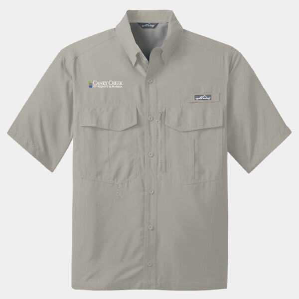 Optional Logo - Short Sleeve Fishing Shirt (low stock alert) Thumbnail