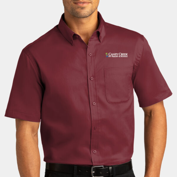 Optional Logo - Short Sleeve SuperPro React Twill Shirt Thumbnail