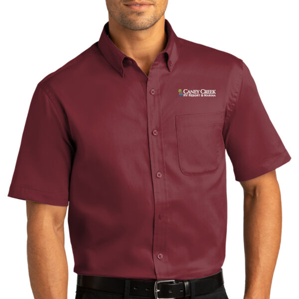 Optional Logo - Short Sleeve SuperPro React Twill Shirt Thumbnail