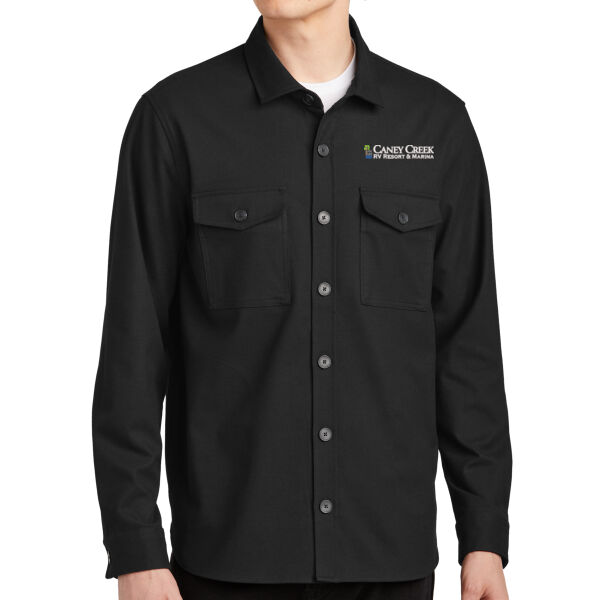 Optional Logo - Long Sleeve Twill Overshirt Thumbnail