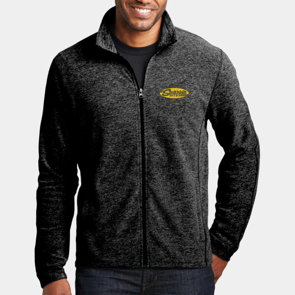 Optional Logo - Heather Microfleece Full Zip Jacket Thumbnail