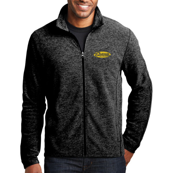 Optional Logo - Heather Microfleece Full Zip Jacket Thumbnail