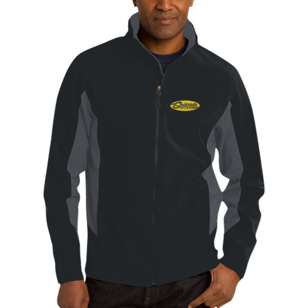 Optional Logo - Core Colorblock Soft Shell Jacket Thumbnail