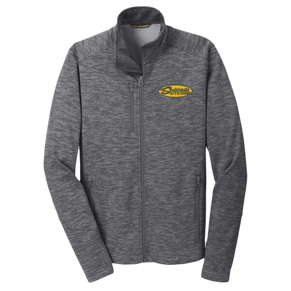 Optional Logo - Digi Stripe Fleece Jacket Thumbnail