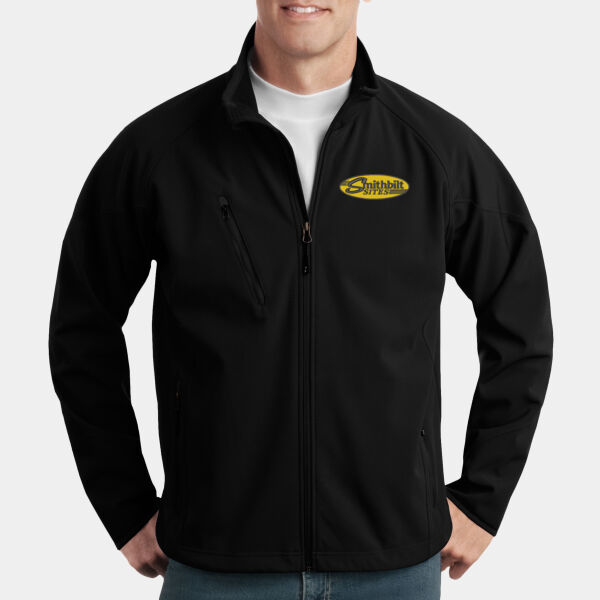 Optional Logo - Textured Soft Shell Jacket Thumbnail
