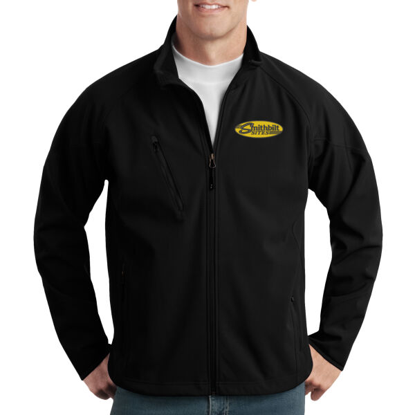 Optional Logo - Textured Soft Shell Jacket Thumbnail