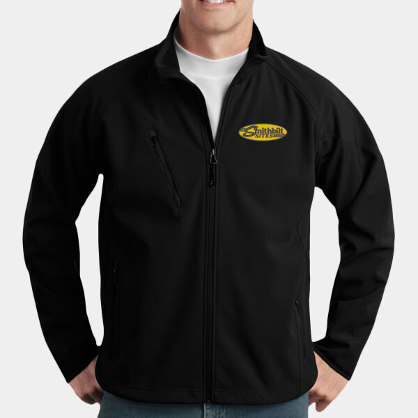 Optional Logo - Tall Textured Soft Shell Jacket Thumbnail