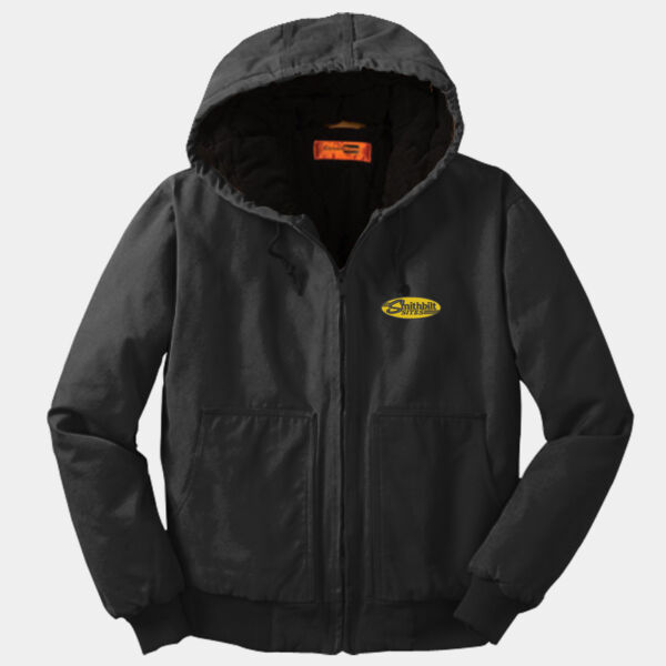 Optional Logo - Washed Duck Cloth Insulated Hooded Work Jacket Thumbnail