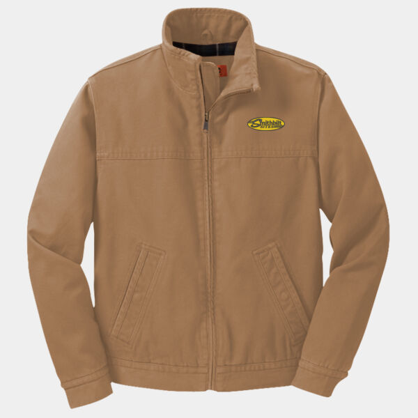 Optional Logo - Washed Duck Cloth Flannel Lined Work Jacket Thumbnail