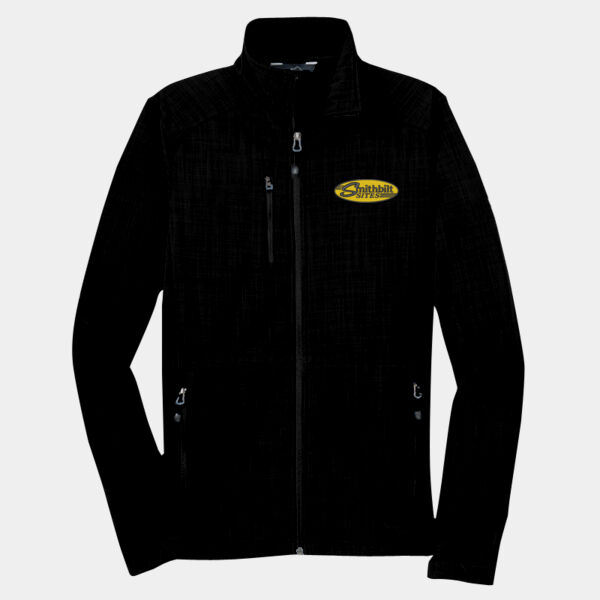 Optional Logo - Shaded Crosshatch Soft Shell Jacket Thumbnail