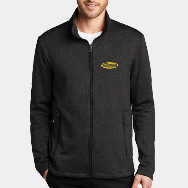 Optional Logo - Collective Striated Fleece Jacket Thumbnail