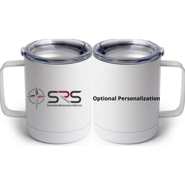 Optional Logo - 10 oz. White Stainless Steel Coffee Mug Thumbnail