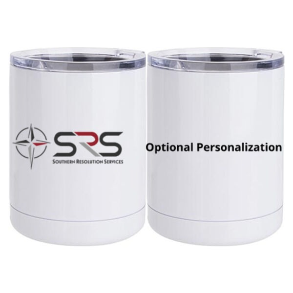 Optional Logo - 10 oz. White Stainless Steel Short Tumbler Thumbnail