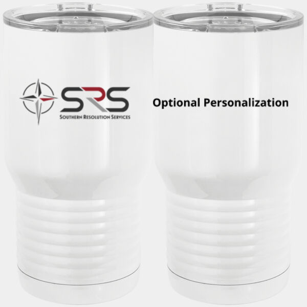 Optional Logo - 20 oz. Tall Stainless Steel Vacuum Insulated Tumbler White Thumbnail
