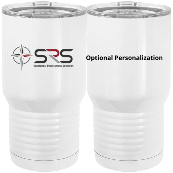 Optional Logo - 20 oz. Tall Stainless Steel Vacuum Insulated Tumbler White Thumbnail