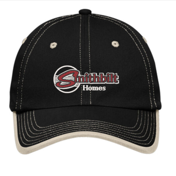 Optional Logo - Vintage Washed Contrast Stitch Cap Thumbnail