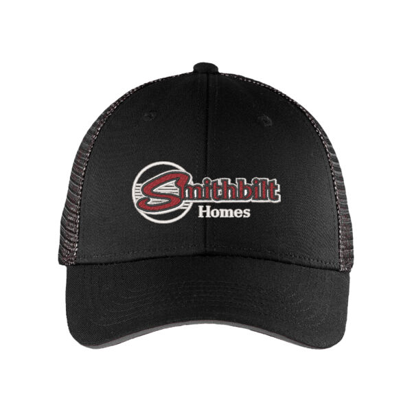 Optional Logo - Double Mesh Snapback Sandwich Bill Cap Thumbnail