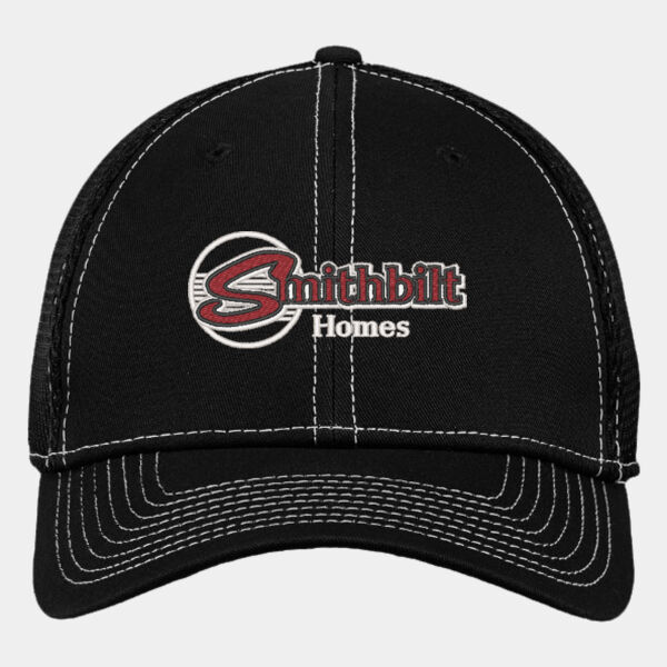 Optional Logo - Stretch Mesh Contrast Stitch Cap Thumbnail