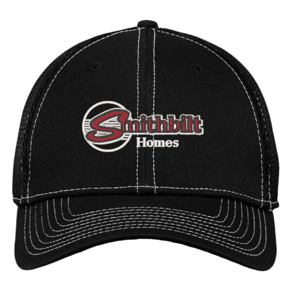 Optional Logo - Stretch Mesh Contrast Stitch Cap Thumbnail