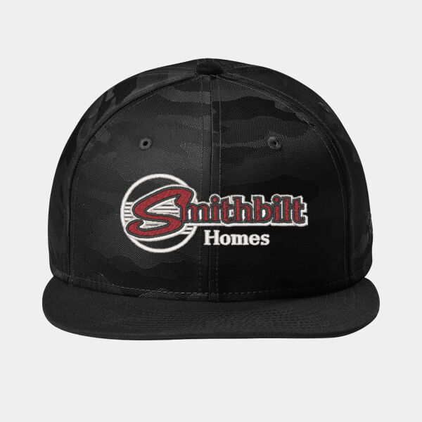 Optional Logo - Camo Flat Bill Snapback Cap Thumbnail