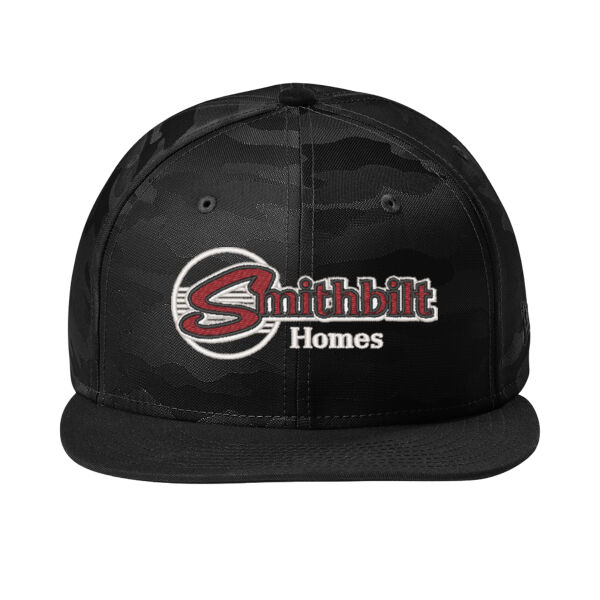 Optional Logo - Camo Flat Bill Snapback Cap Thumbnail