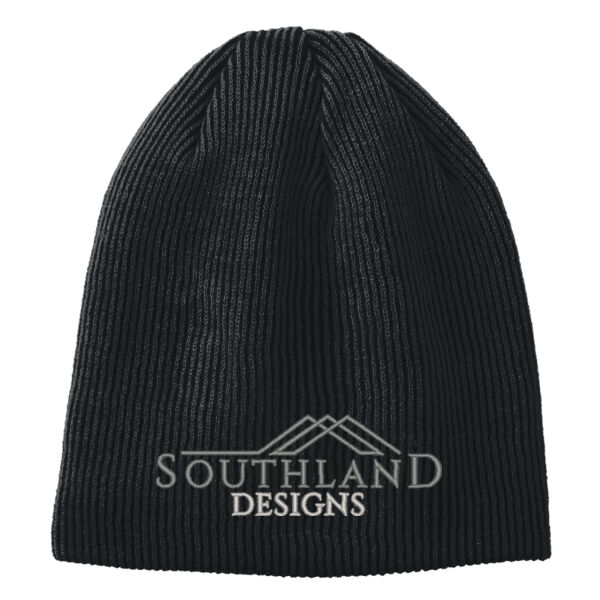 Optional Logo - Rib Knit Slouch Beanie Thumbnail