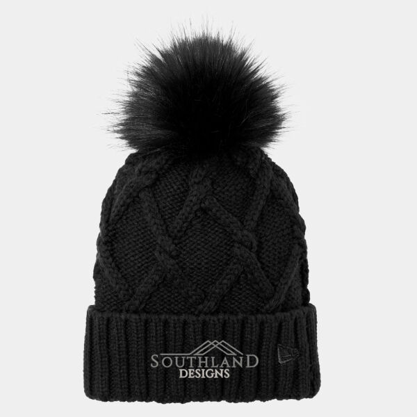 Optional Logo - Faux Fur Pom Beanie Thumbnail