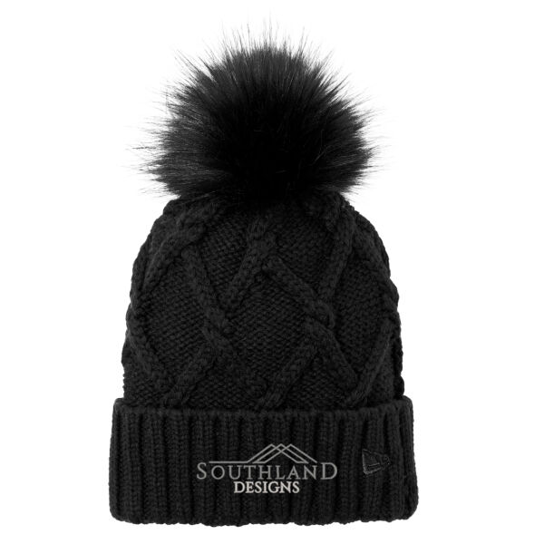 Optional Logo - Faux Fur Pom Beanie Thumbnail