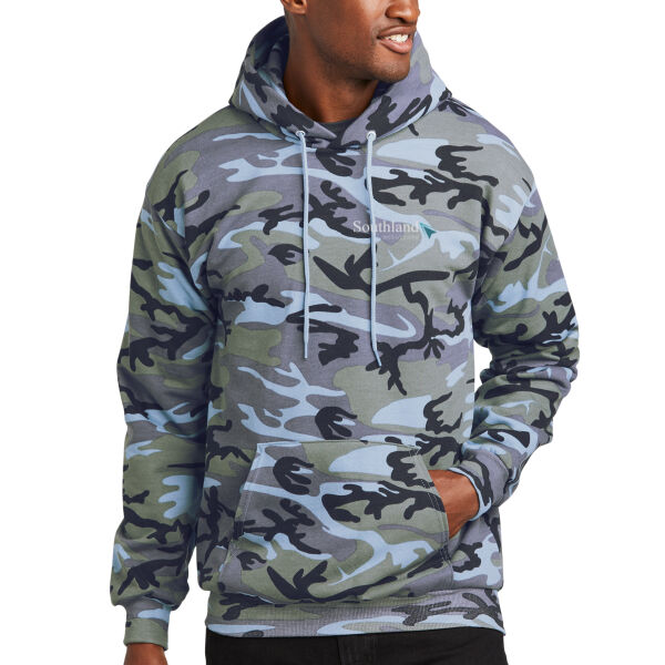 Optional Logo - Core Fleece Camo Pullover Hooded Sweatshirt Thumbnail