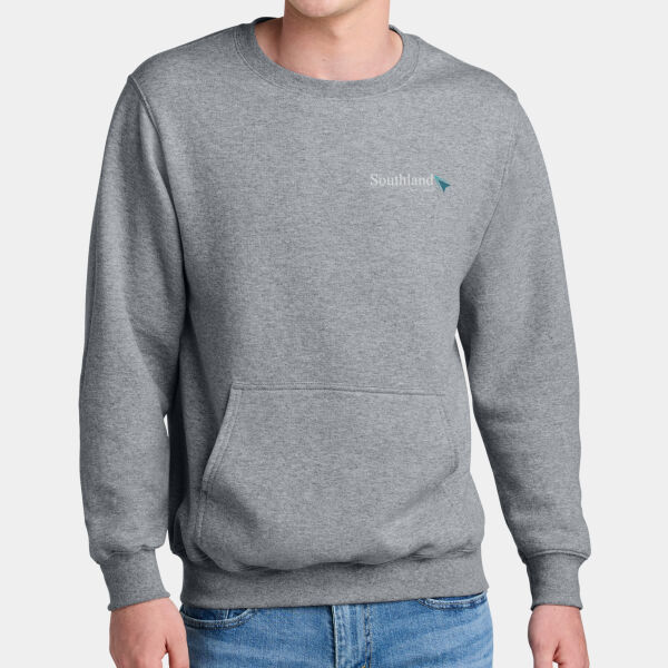 Optional Logo - Core Fleece Crewneck Pocket Sweatshirt Thumbnail