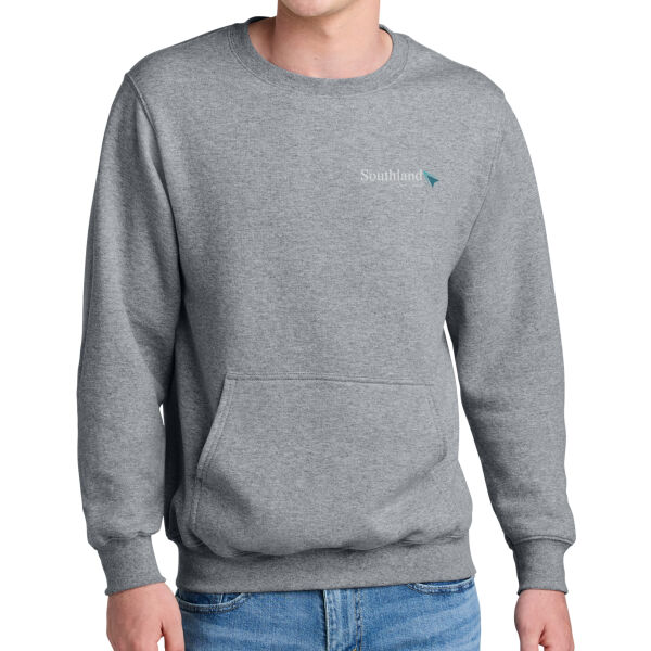 Optional Logo - Core Fleece Crewneck Pocket Sweatshirt Thumbnail