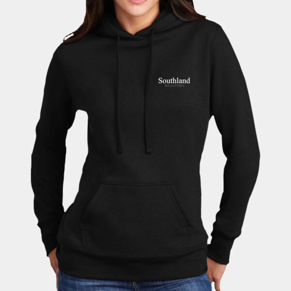 Optional Logo - Ladies Core Fleece Pullover Hooded Sweatshirt Thumbnail