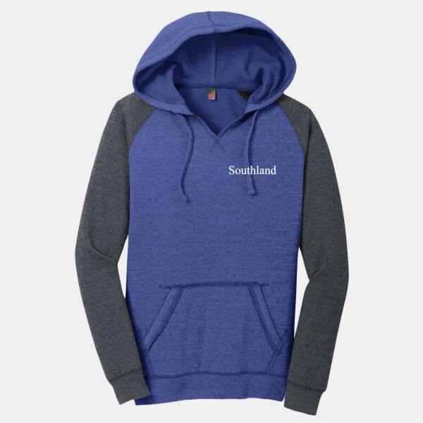 Optional Logo - Women's Lightweight Fleece Raglan Hoodie Thumbnail