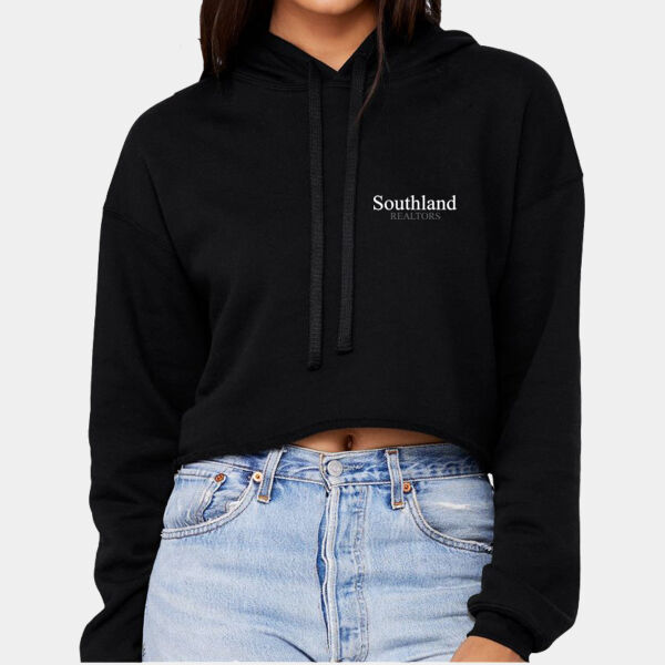 Optional Logo - Women's Sponge Fleece Cropped Fleece Hoodie Thumbnail